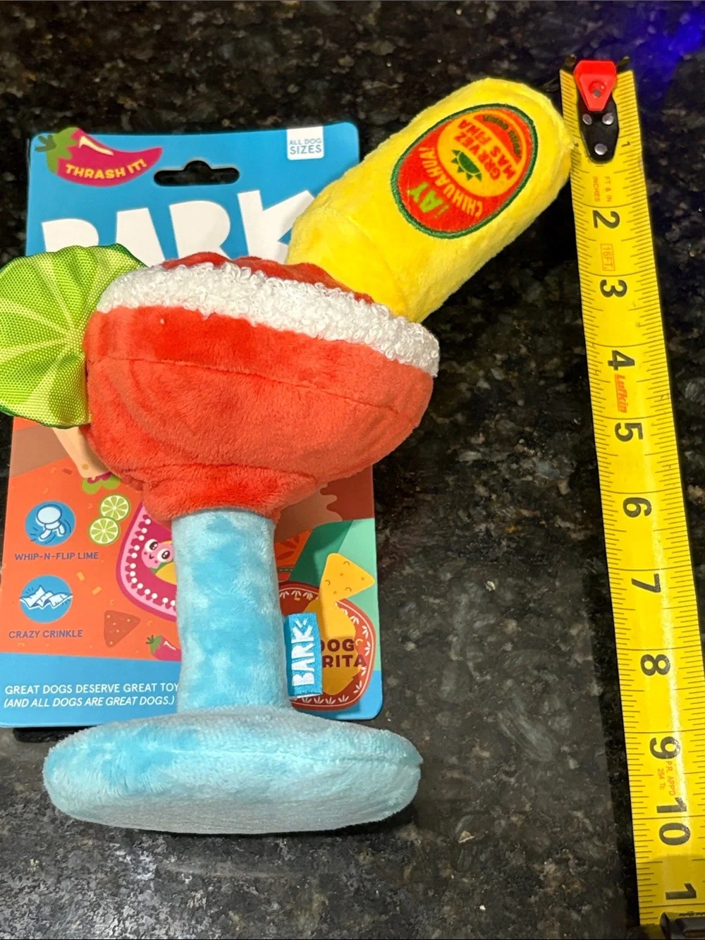 Bark Plush Jalapeño Puppers Dog Toy in Red, Yellow, Blue, Green